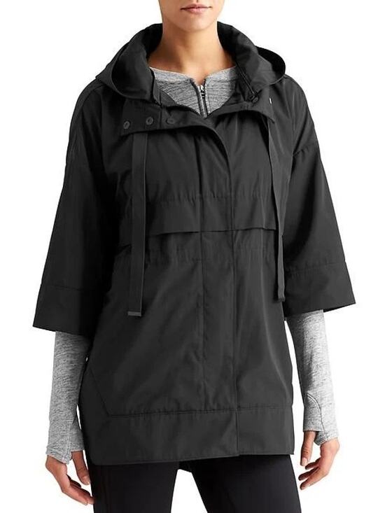 10 Crosby Derek Lam x Athleta Jackets & Blazers - Derek Lam 10 C Athleta Rain Jacket Women's Size Small Black Full-Zip Hooded